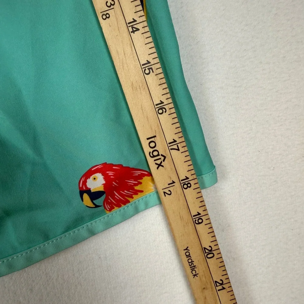 Hurley Phantom Board Shorts Mens 32 Teal Parrot Tropical Surf Swim Trunks